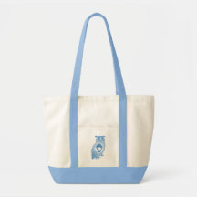 Light Blue Owl Lantern Anassa Kata Tote Bag