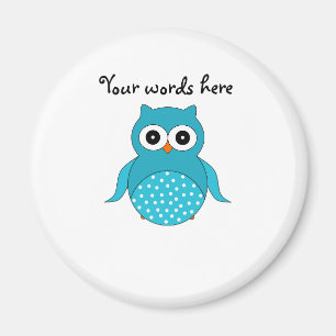 Light blue owl magnet