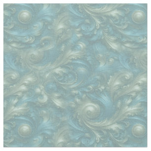 Light Blue-Palette on a Bronze Gold Barogue design Fabric