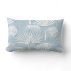 Light Blue Palm Tree Throw Pillow