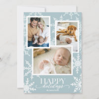 Light Blue Pastel Snowflake Collage