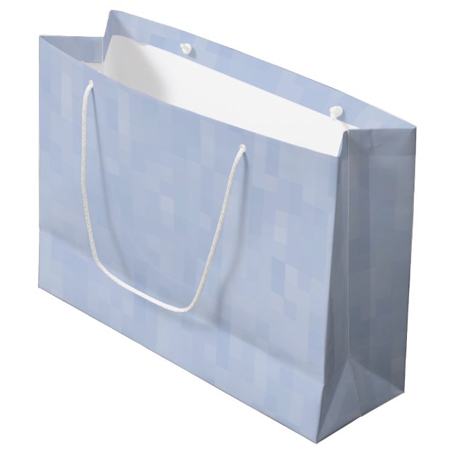 Light blue pattern - large gift bag (Front Angled)