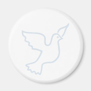 Light Blue Peace Dove Magnet