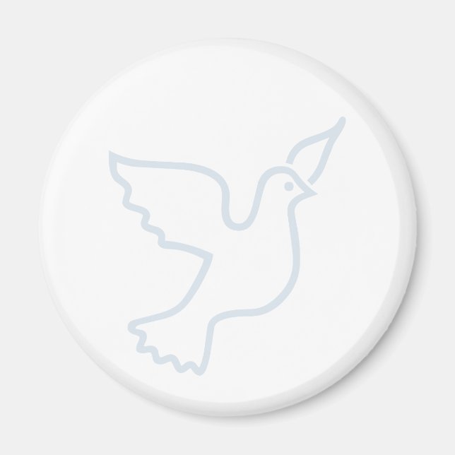 Light Blue Peace Dove Magnet (Front)