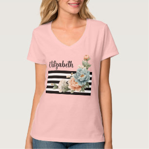 Light Blue Peony T-Shirt