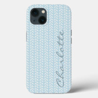 Light Blue Petals Knit Pattern