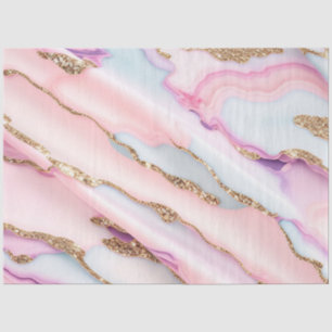 Light Blue Pink Agate Marble Modern Collection Tissue Paper