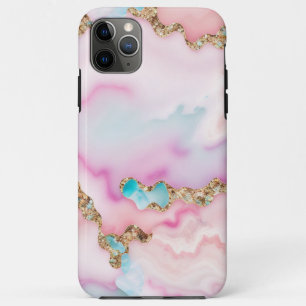 Light Blue Pink Agate Marble Popular Collection Case-Mate iPhone Case