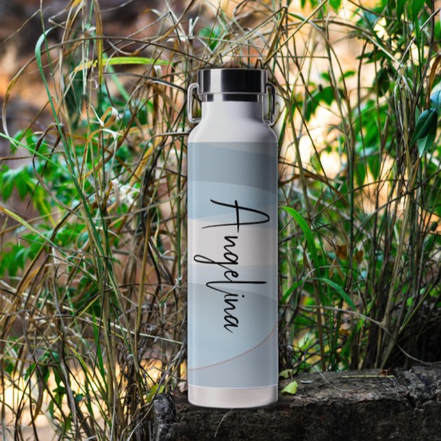 Light blue pink gradient name water bottle (Creator Uploaded)