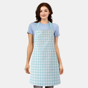 Light Blue Plaid Apron