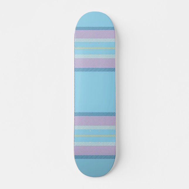 Light Blue Plaid Skateboard (Front)