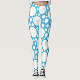 Light Blue Polka Dot Leggings