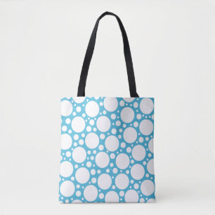 Light Blue Polka Dot Tote Bag