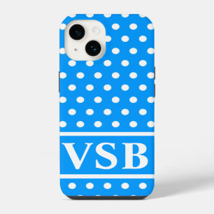 Light Blue Polka Dots iPhone 14 Case