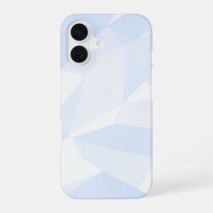 Light Blue Polygon Geometric iPhone 16 Case