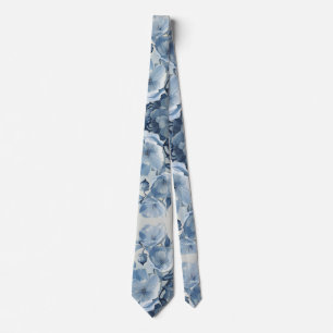 Light Blue Porcelain Floral Wedding Groomsmen Gift Tie