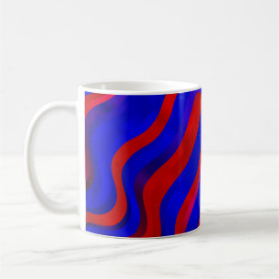 Light Blue, Red texture with wry lines. Gradient i Coffee Mug