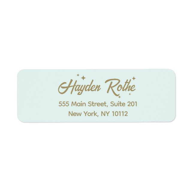 Light Blue Retro Script  (Front)