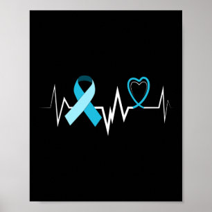 Light Blue Ribbon Hydrocephalus Awareness  Poster