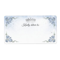 Light Blue Rose Silver Princess Crown Shipping