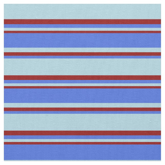 Light Blue, Royal Blue, and Dark Red Coloured Fabric (Close Up)