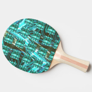 Light blue shiny, squares or image inside of grid? ping pong paddle