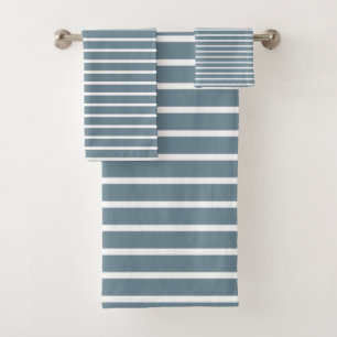 Light Blue Simplistic Stripes  Bath Towel Set