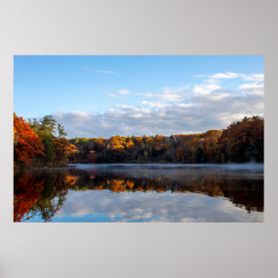 Light blue sky and colourful trees at Haviland Cov Poster