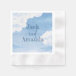 Light Blue Sky Wedding Decoration Table Napkin