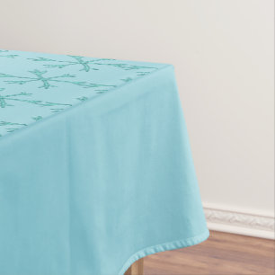 Light Blue Snowflake Christmas Tablecloth