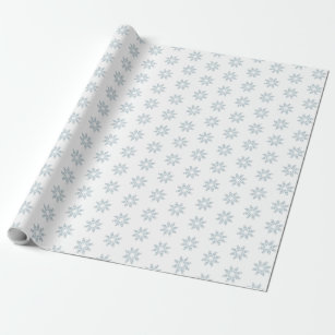 Light Blue Snowflake gift Wrapping Paper