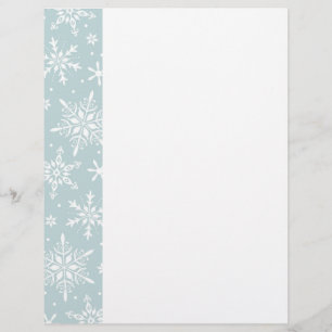 light blue snowflake letterhead