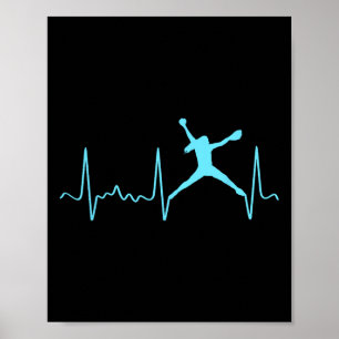 Light Blue Softll Pitcher Heartbeat - Fastpitch So Poster