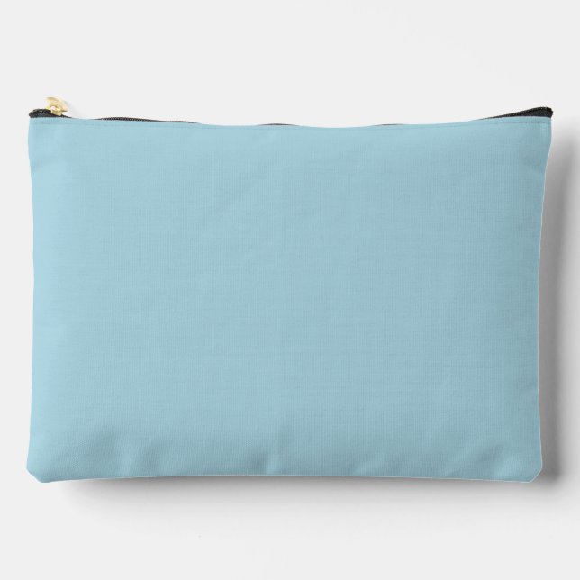 Light Blue Solid Colour Accessory Pouch (Front)