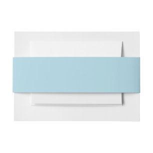 Light Blue Solid Colour Invitation Belly Band