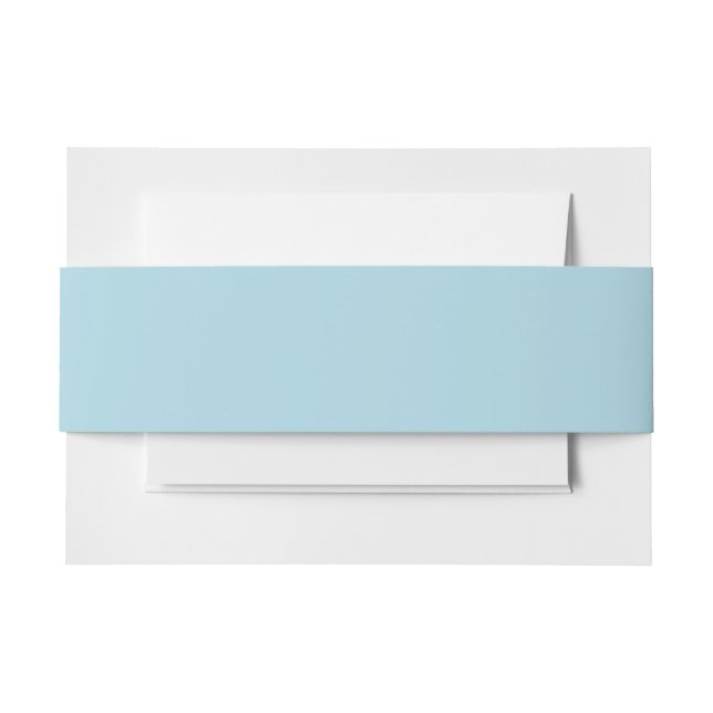 Light Blue Solid Colour Invitation Belly Band (Front Example)