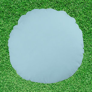 Light Blue Solid Colour Round Cushion