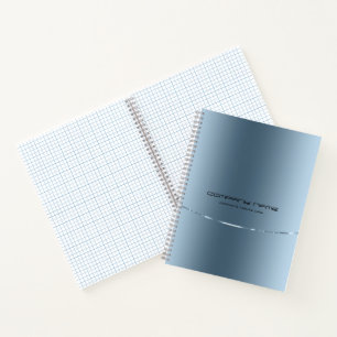 Light-blue Stainless Steel Look Notebook