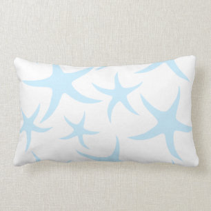 Light Blue Starfish Pattern. Lumbar Cushion