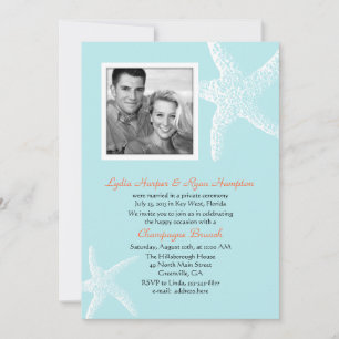 Light Blue Starfish Photo Template Reception Only