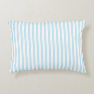 Light Blue Striped Decorative Cushion
