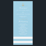 Light Blue Striped Nautical Program Rack Cards<br><div class="desc">Customise this Stylish Modern Nautical Wedding Program Cards. Don't forget to personalise the back side too. Light Blue and white striped design, set as a template for an easy customisation. Blue colour of this design is customisable and can be changed to any other colour, you can change it by changing...</div>