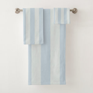 Light Blue Stripes Bath Towel Set