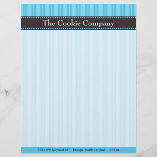 Light Blue Stripes Letterhead