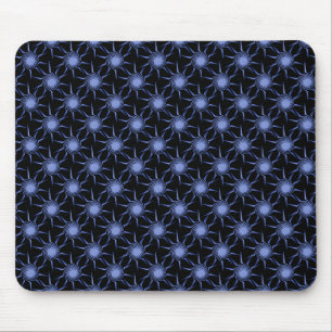 Light Blue Swirling Suns Mousepad