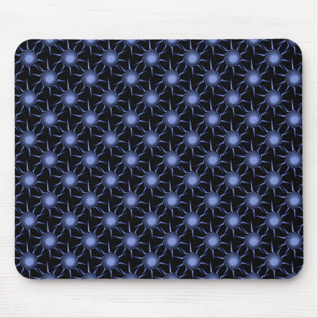Light Blue Swirling Suns Mousepad (Front)