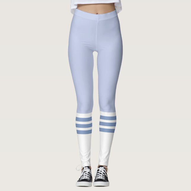 Light Blue Team Tube Sock Leggings (Front)