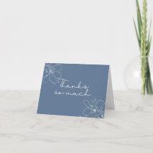 Light Blue "Thanks So Much" Hand-Drawn Wildflower