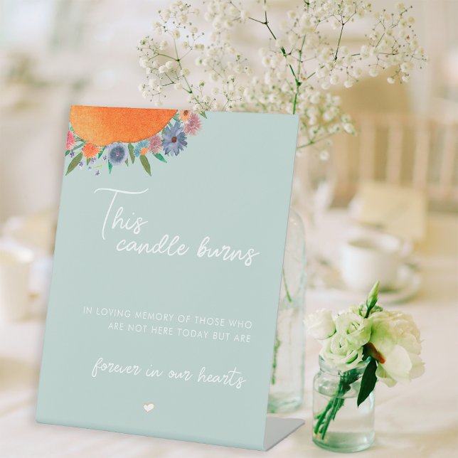 Light Blue This Candle Burns In Loving Memory Pedestal Sign (Creator Uploaded)