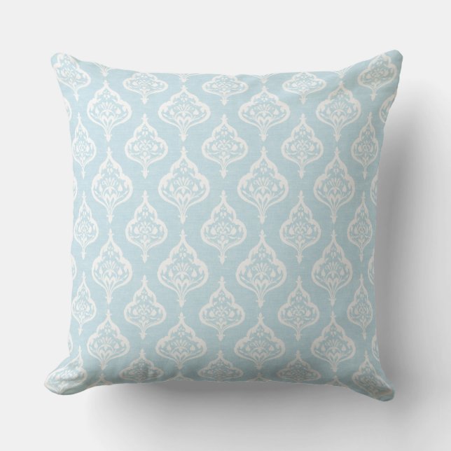 Light Blue Throw Pillow (Front)